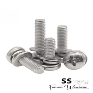 Cross Recessed Pan Head Screws,Single Coil Spring Lock Washer And Plain Washers Assemblies